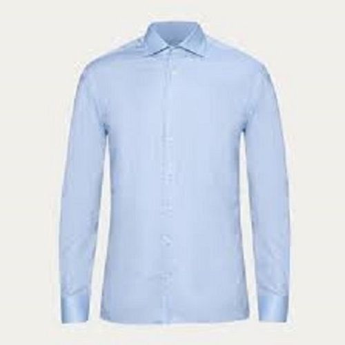 Washable Plain Skin Friendly Full Sleeves Cotton Shirt For Men