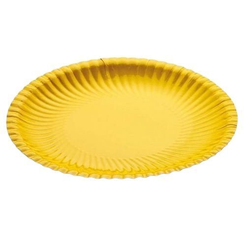 8-Inch Disposable Yellow Coated Paper Plates