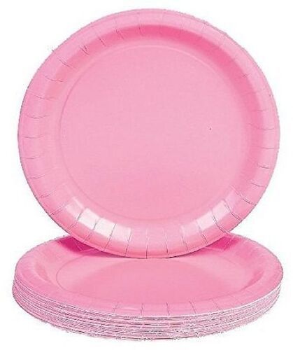 High-Quality Disposable And Recyclable Quality Pink Paper Plate, 12 Inches
