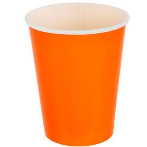 Long Lasting Orange Papers Hot And Cold Drinking Disposable Paper Cups