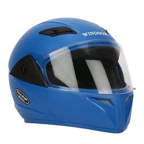 Blue Windsor Flying Angel Modish Full Face Lightweight Aerodynamic Design Helmet