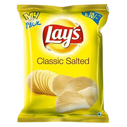 Tasty Namkeen And Long Shelf Life  Highly Processed Foods Made Of Potatoes Lay'S Classic Salted Potato Chips 