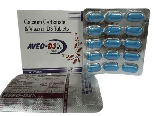 Aveo-D3 Calcium Carbonate 1250 Mg Vitamin D3 Tables 10x15 Tablets Blister Pack