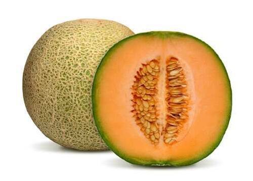 Orange Fresh With Sweet And Pleasant Aroma Common Summer Fruit Round Musk Melon