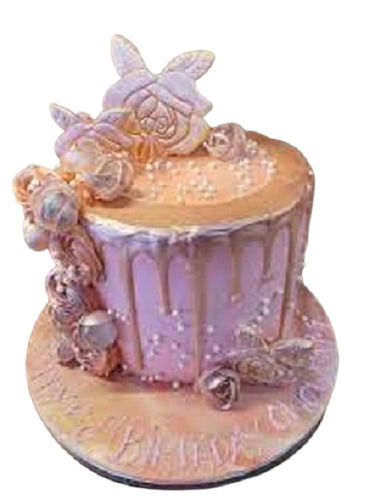 Strawberry Birthday Cake - 1 Kilogram Box Fresh Shape Rectangle Round Square - Sweet Taste Easy To Digest Ready To Eat Ideal for Celebrations and Special Occasions