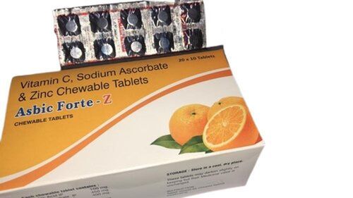 Asbic Forte-z Vitamin C+zinc Chewable Tablet , 10x10 Tablets