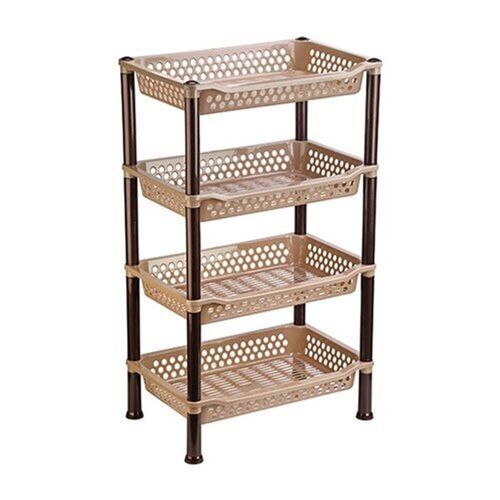 Brown Premium Quality Plastic Kitchen Stand Rack Basket 