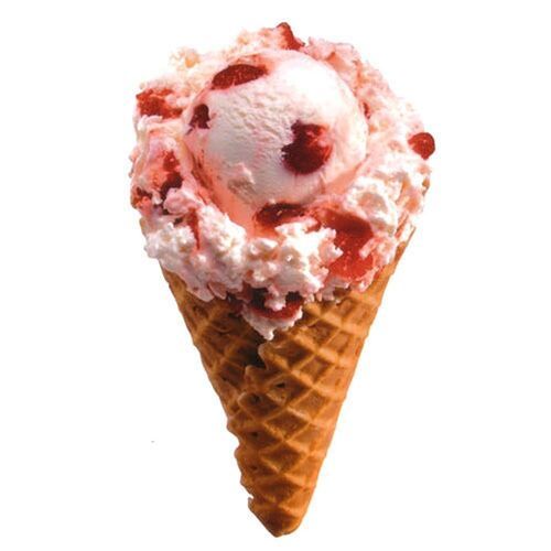 Yummy And Delicious Strawberry Cone Ice Cream