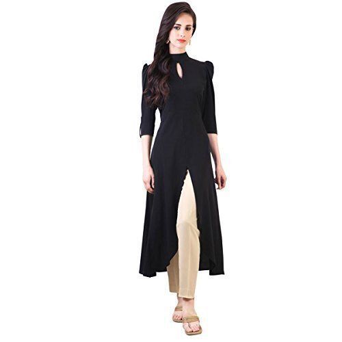 Casual Wear Ladies Cotton Black Kurti Bust Size: 25 Inch (In)