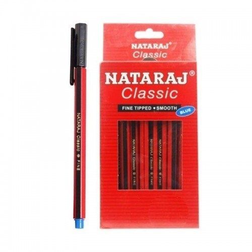 Nataraj Plastic Blue Pen With 14 X 0.5 X 1 Cm Size ,Pack Of 10 Units 