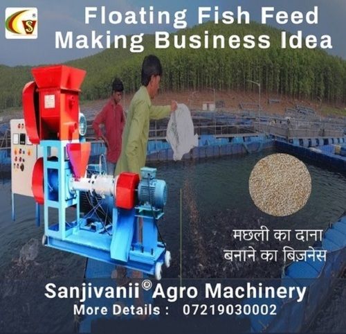 Red & Blue High Quality, Less Maintenance And Easy To Operate Floating Fish Feed Making Machine