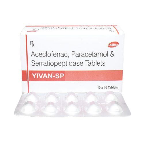 Aceclofenac Paracetamol & Serratiopeptidase Tablets,10X10 Tablets Cospex General Medicines