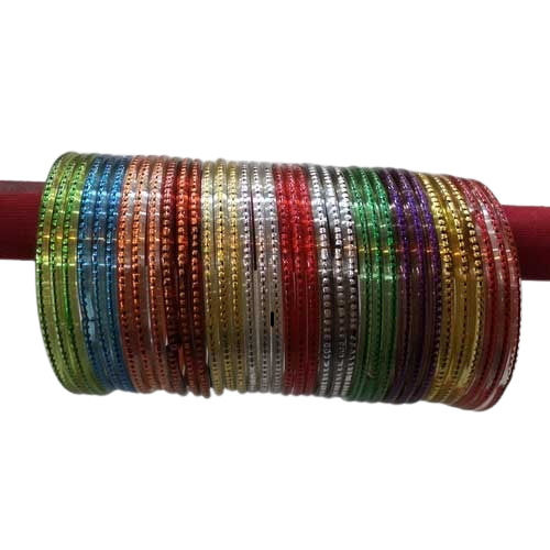 Multicolored Party Fashion Round Glass Bangles Gender: Women