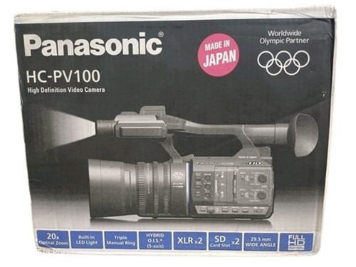 Black Lightweight And Premium Quality Hdd Panasonic Hc Pv 100 Video Camera