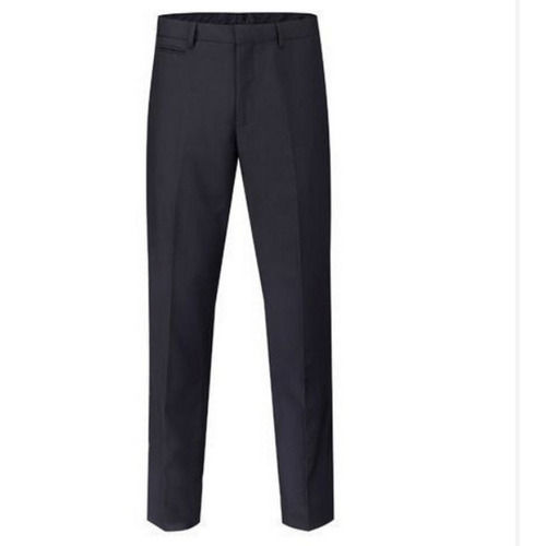 Comfortable Cotton Black Mens Formal Trousers