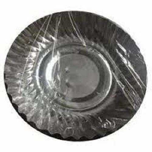 सिल्वर इको फ्रेंडली लाइटवेट और डिस्पोजेबल नश्ता पेपर प्लेट एक साथ उपयोग के लिए