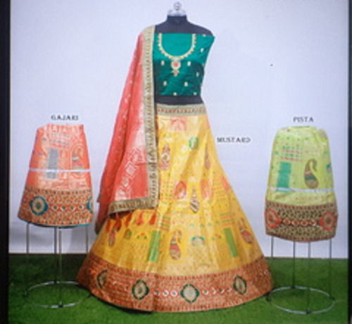 Party Wear Off White Art Silk Sequins Embroidered Umbrella Lehenga - VJV  Now - India | Lehenga choli, Bridal lehenga choli, Pink lehenga