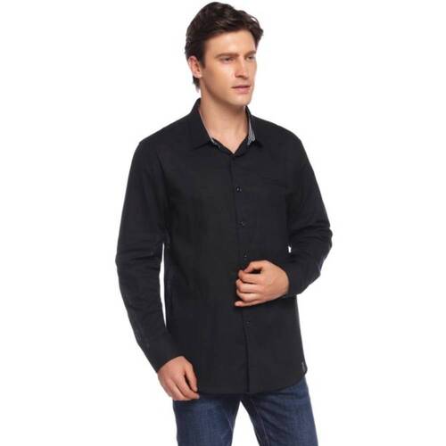 100% Pure Cotton Casual Wears Plain And Full Sleeves Men'S Shirt 