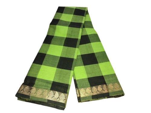 Multi Color Check Pattern Comfortable Chettinad Cotton Sarees