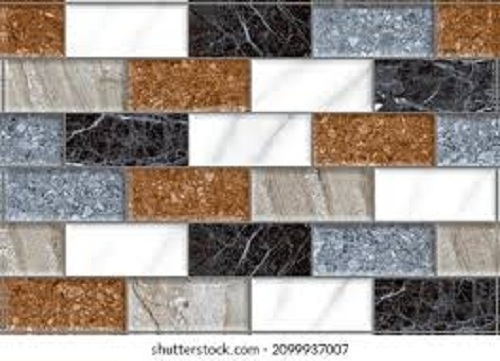 Printed Ceramic Tiles - 16x16 Inches, Multi Color | Heat Resistant, Non Slip, Wear-Resistant, Full Body Matt Finish
