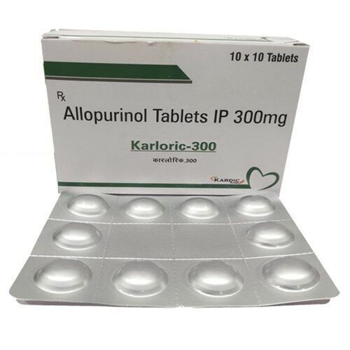 Karloric 300 Allopurinol Tablets Ip 10X10 Pack Organic Medicine