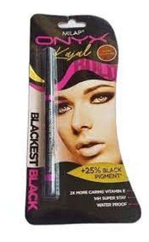 Natural Ingredients Milap Onyx Eye Pencil Kajal With Waterproof And Long Lasting Color Code: Black