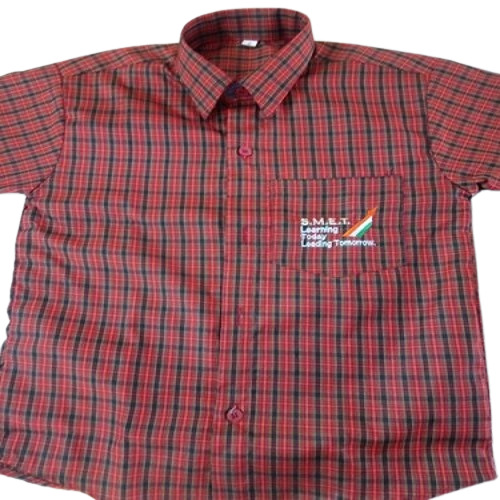 12-Cm शोल्डर और 25 Cm चेस्ट साइज़ कॉटन स्कूल यूनिफ़ॉर्म शर्ट छात्र आयु वर्ग के लिए: 5-12