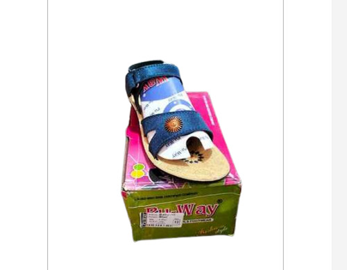 Comfortable And Light Weight Casual Wear Blue Ladies Sandal