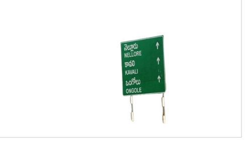 Green Color Road Safety Application Steel Rectangular Retro Banner  Body Material: Iron