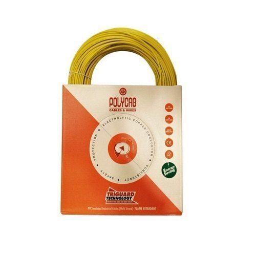 Yellow Pvc Insulated Unsheathed Industrial And Domestic Cable