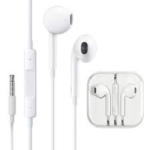 Fashionable And Great Sounding Earphones For All The Smartphones White Wired Earphone With Microphone Body Material: Plastic