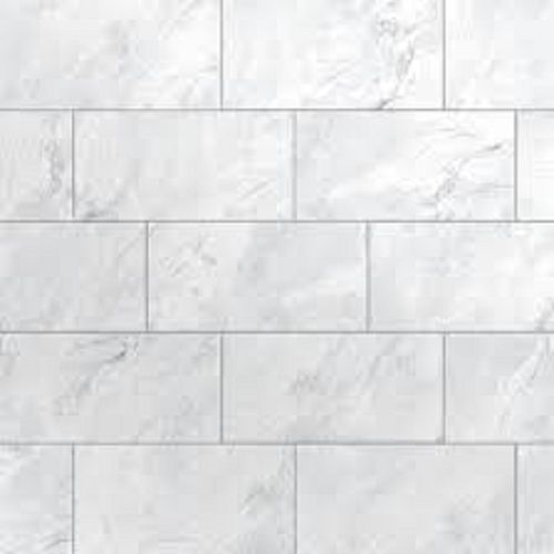 Whites Simple Square Edge Pattern Marble Floor Tiles For Home And Hotel 