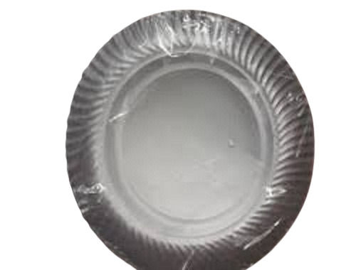 Heat And Cold Resistant Silver-Coated Plain Paper Round Disposable Plate