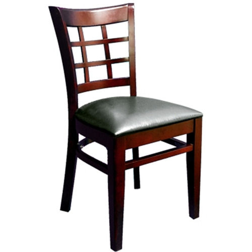 Polish Finished Termite Resistance Dark Wooden Chair Without Armrest