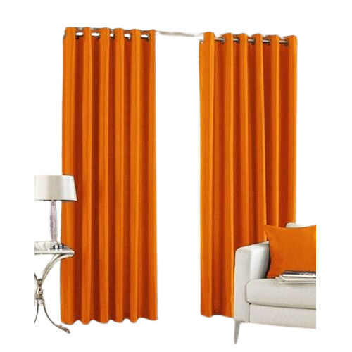 9 Feet Long Home Decor Solid Plain Orange Long Door Curtains