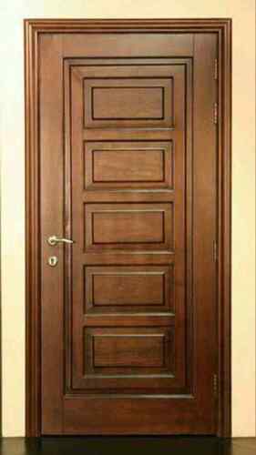 Modern Design Polished Swing Open Solid Wood Door