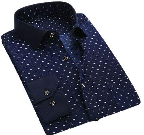 Breathable And Washable Features Stylish Small Dot Printed Men Shirt For Special Occasions Chest Size: 38-42 Inches