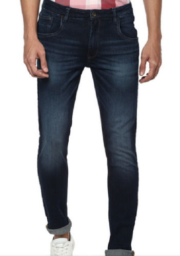 Comfortable Stretchable Regular Slim Fit Plain Dyed Denim Jeans 