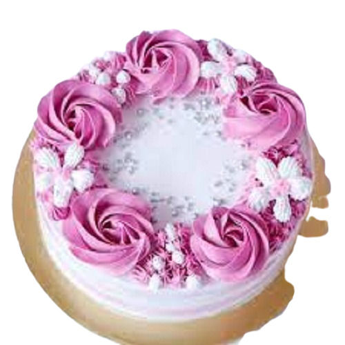 Mouth Watering Tasty Delicious And Fresh Soft Creamy Round Birthday Cake Fat Contains (%): 30-40 Percentage ( % )