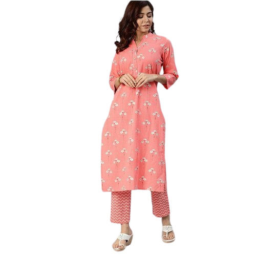 Breathable Printed Full Sleeves Cotton Casual Wear Salwar Suita