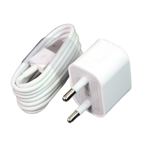 Fast Charging Lightweight And Heat Resistant White Mobile Phone Charger Adapter - Plastic Body Material, Compatible With Android Devices | Durable, Efficient, Lightweight
