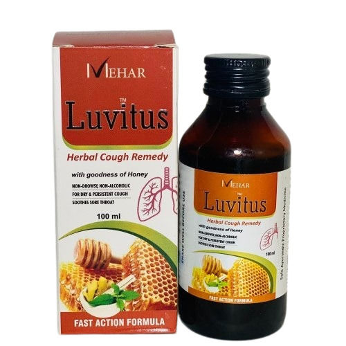 Liquid General Medicines Luvitus Ayurvedic Cough Syrup, 100 Ml Suitable For Adult