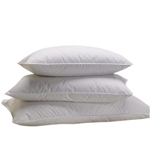 Square White Plain Cotton Pillow