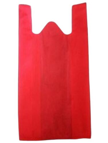 With Handle Biodegradable Easy Carry Reusable Eco Friendly Premium Red Non Woven Carry Bag 