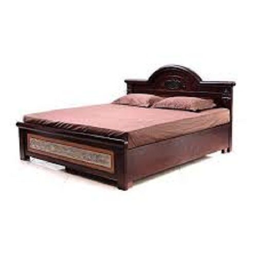 Comfortable Solid And Strong Termite Resistance Polish Finish Double Carving Wooden Bed No Assembly Required