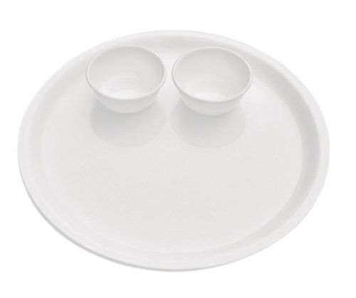 White Long Lasting Simple Unbreakable Round Shape Plain Patterned Plastic Plate