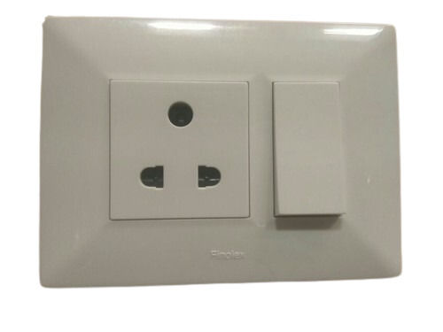 White Plastic Material Made 1 Module Size 220 Rated Voltage Switches