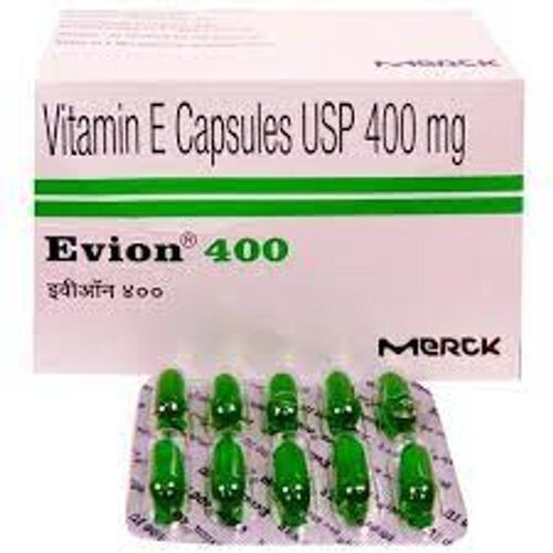 Vitamin E Capsules Usp Evion-400 10X10 Packs Recommended For: Skin And Eyes