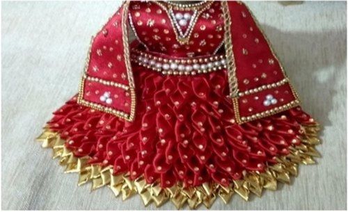 Light Weight Hand Work Beautiful Designed Red And Golden God Dress