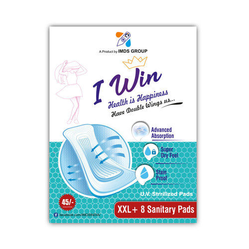 I Win XXL Size Disposable Ultra Thin UV Sterilized Anion Ladies Sanitary Pad